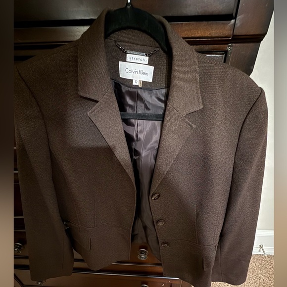 Calvin Klein Chocolate Woman Blazer - Picture 1 of 3